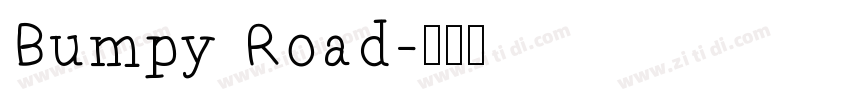 Bumpy Road字体转换